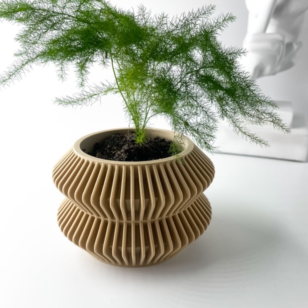 Rodel 3D-Printed Decorative Ribbed Planter